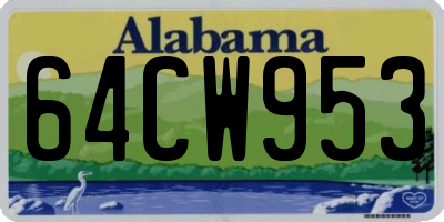 AL license plate 64CW953