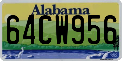 AL license plate 64CW956