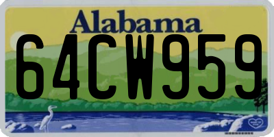 AL license plate 64CW959