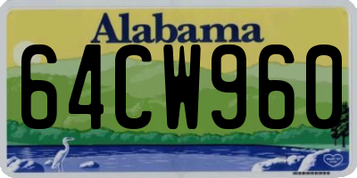 AL license plate 64CW960