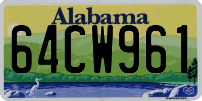 AL license plate 64CW961