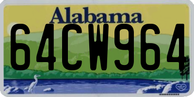 AL license plate 64CW964