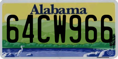 AL license plate 64CW966