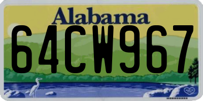 AL license plate 64CW967