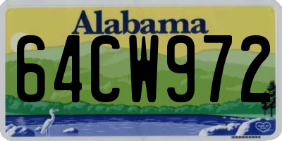 AL license plate 64CW972