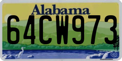 AL license plate 64CW973