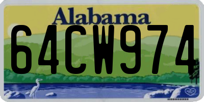 AL license plate 64CW974