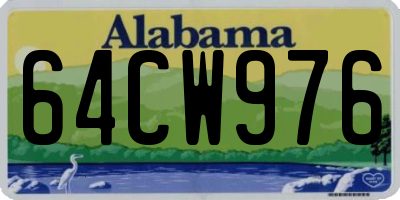 AL license plate 64CW976