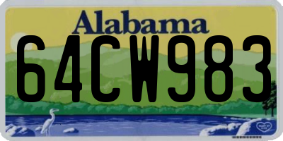 AL license plate 64CW983