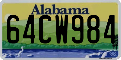 AL license plate 64CW984