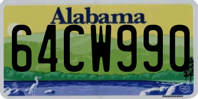 AL license plate 64CW990