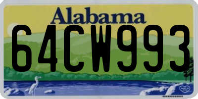 AL license plate 64CW993