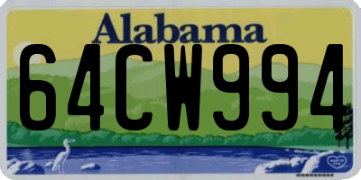 AL license plate 64CW994