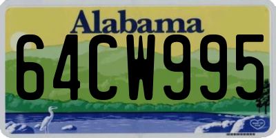 AL license plate 64CW995