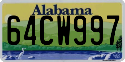 AL license plate 64CW997