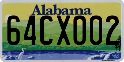 AL license plate 64CX002