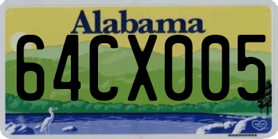 AL license plate 64CX005