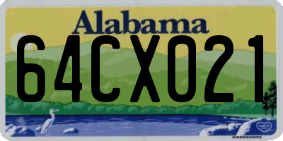 AL license plate 64CX021