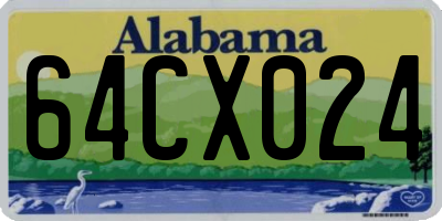 AL license plate 64CX024