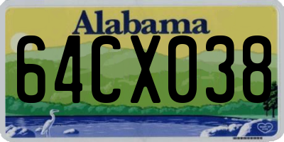 AL license plate 64CX038