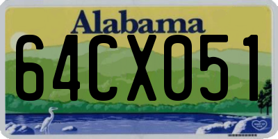 AL license plate 64CX051