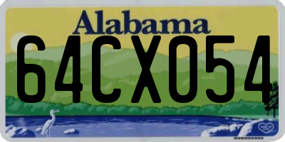 AL license plate 64CX054