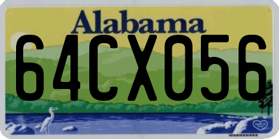 AL license plate 64CX056