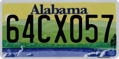 AL license plate 64CX057