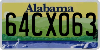 AL license plate 64CX063