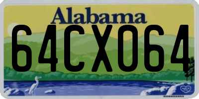 AL license plate 64CX064