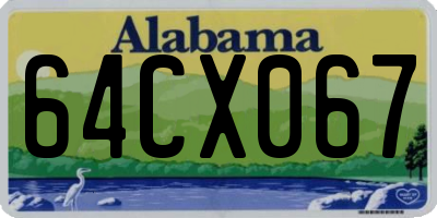 AL license plate 64CX067