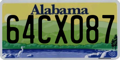 AL license plate 64CX087