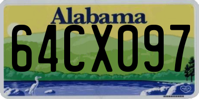 AL license plate 64CX097