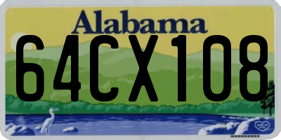 AL license plate 64CX108