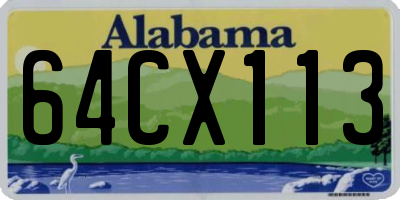 AL license plate 64CX113