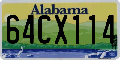 AL license plate 64CX114