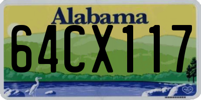 AL license plate 64CX117