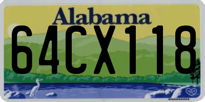 AL license plate 64CX118