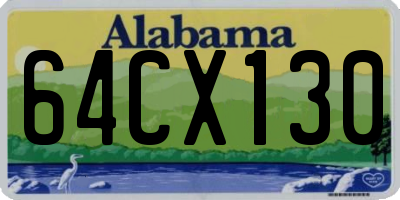 AL license plate 64CX130