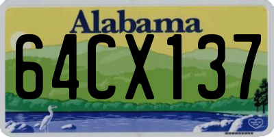 AL license plate 64CX137