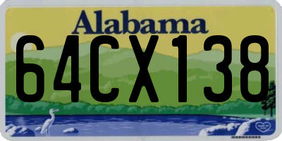 AL license plate 64CX138