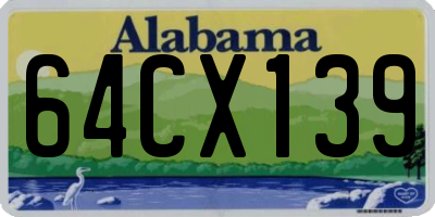 AL license plate 64CX139