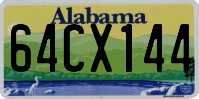 AL license plate 64CX144