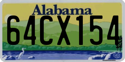 AL license plate 64CX154
