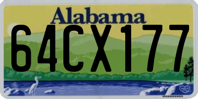 AL license plate 64CX177