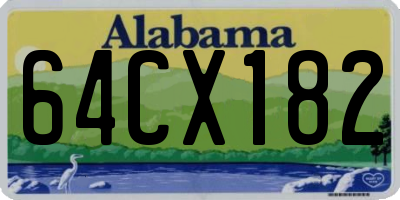 AL license plate 64CX182