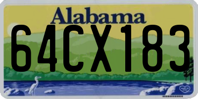AL license plate 64CX183