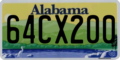 AL license plate 64CX200
