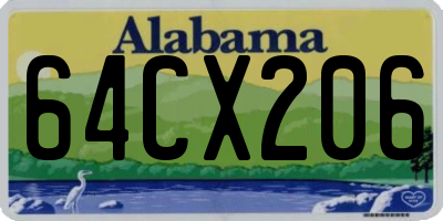 AL license plate 64CX206