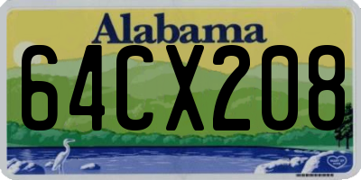 AL license plate 64CX208